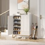 Shoe Cabinet, 25 Pairs Shoes Rack Organizer with Doors - Image 5