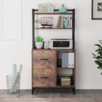File Cabinet, 2 Drawer Vertical Filling Cabinet with Bookshelf - Image 5