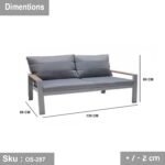 Iron x wood outdoor furniture set for up to 7 people - OS-287 - Image 4