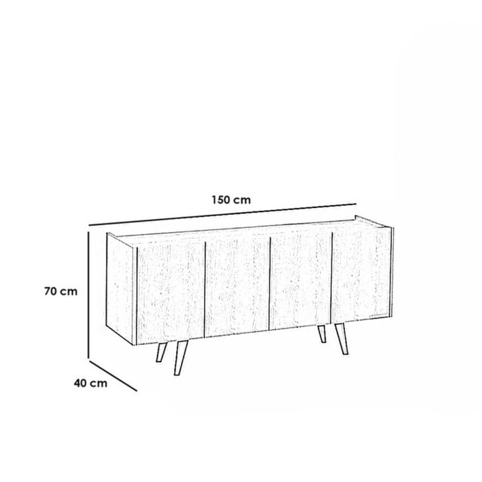 Spanish MDF buffet - 70 x 40 x 150 cm - OSM-576 - Image 2