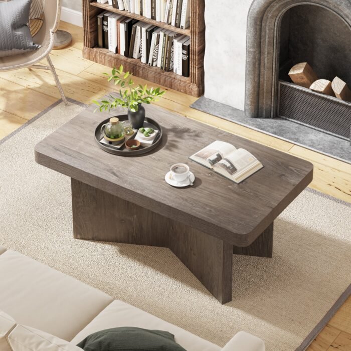 Coffee Table, Farmhouse Cocktails Table Center Table for Living Room - Image 6