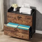 File Cabinet, 2 Drawer Lateral Filing Organization Storage Cabinet - Image 4