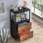 File Cabinet, 2 Drawer Rolling Vertical Filing Cabinet for Legal Size - Image 5