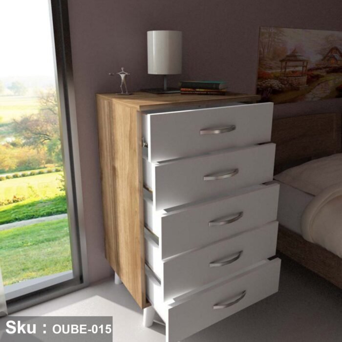 High quality MDF wood nightstand - OUBE-015 - Image 4