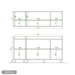 Two-piece kitchen with wood countertops and MDF wood - KYN-010 - Image 4