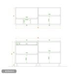 Two-piece kitchen with wood countertops and MDF wood - KYN-013 - Image 4