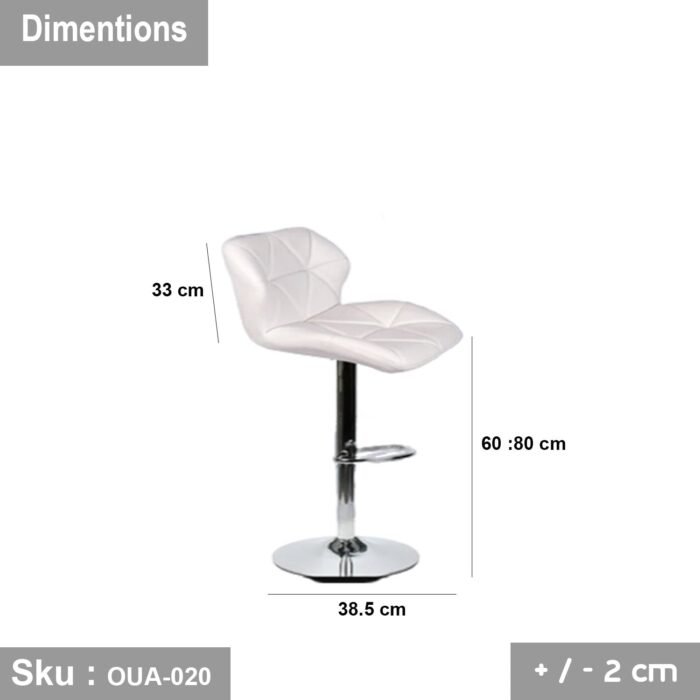 Stainless Bar Set 2 Chairs and Table - OUA-020 - Image 4