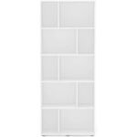 White MDF bookcase - 176x71x30 cm - OSM-552 - Image 4