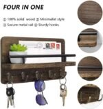 Wooden Wall Organiser with Shelf - Image 3