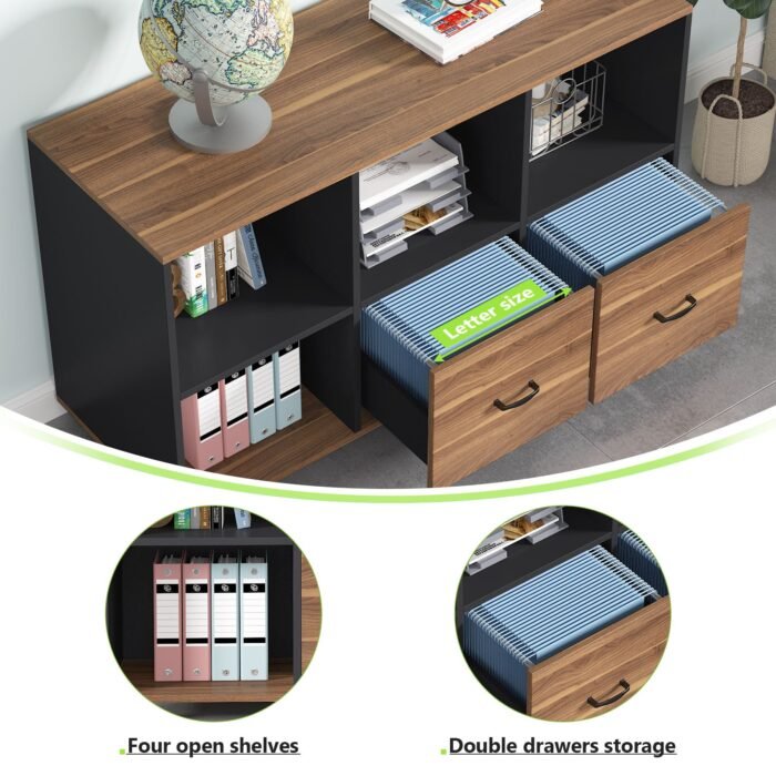 File Cabinet, 43 inches Mobile Filing Cabinet for Letter Size - Image 7