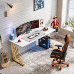 Computer Desk, 55?? Modern Laptop PC Student Table - Image 6