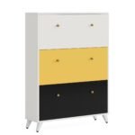 Shoe Cabinet, 24 Pair Shoe Rack Organizer with 3 Flip Drawers - Image 2