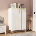 Shoe Cabinet , 6-Tier Shoe Storage Organizer with Adjustable Shelves & Doors - Image 4