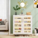 Shoe Cabinet, 5-Tier Shoe Organizer with LED Light & Acrylic Doors - Image 5