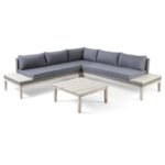 Tripcorner of red beech and rattan wood, enough for 5 people