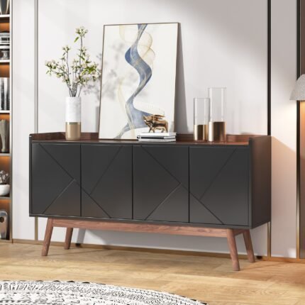 Sideboard Buffet, 55? Kitchen Buffet Cabinet Coffee Bar Table