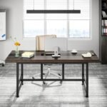 Conference Table, 6FT Rectangular Meeting Table Computer Desk - Image 5