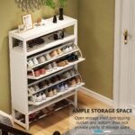 Shoe Cabinet, Tipping Bucket Shoe Storage Rack with Open Shelves - Image 6