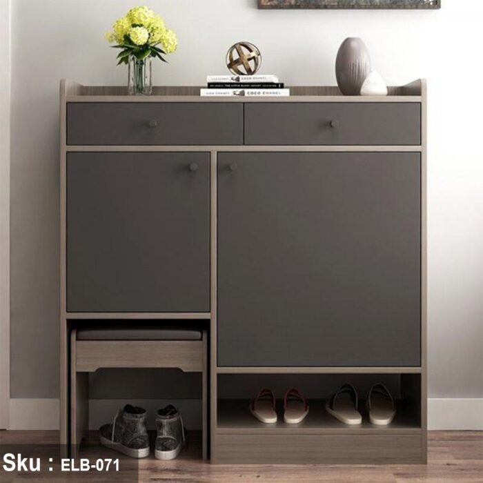 Biryana shoe rack 100 * 100 MDF wood - Image 3