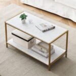 High quality metal and marble coffee table - OMM-042 - Image 4