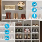 Shoe Cabinet, Freestanding Shoe Rack with Side Hooks - Image 5