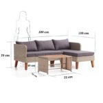 Round rattan corner with a modern design - Image 2