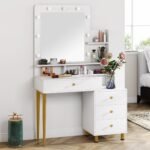 Vanity, Dressing Table with Lighted Mirror (Stool NOT Included) - Image 8