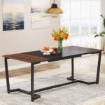 Dining Table, 71? Rectangular Kitchen Table Dining Room Table for 6 People - Image 2