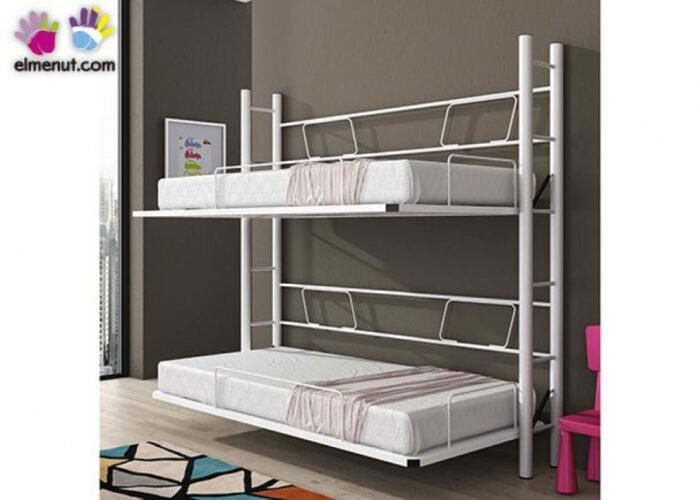 Horizontal folding bunk bed, for 90 x 190 mattress - Image 1