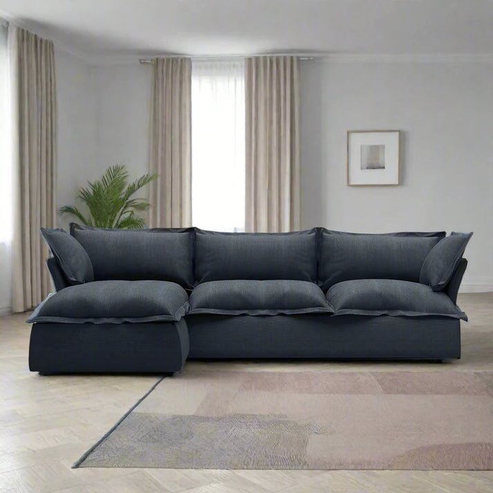 65CFA043-DFF0-4F52-8DB4-EB70952A1651.jpg Plush modern corner cozy L sofa - Image 1