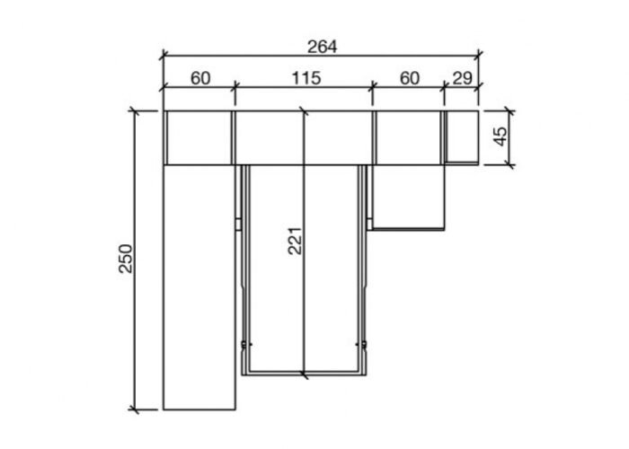 Vertical folding bed with integrated single sofa and study area - Image 3