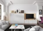 Horizontal folding double bed integrated into the living room - Image 2