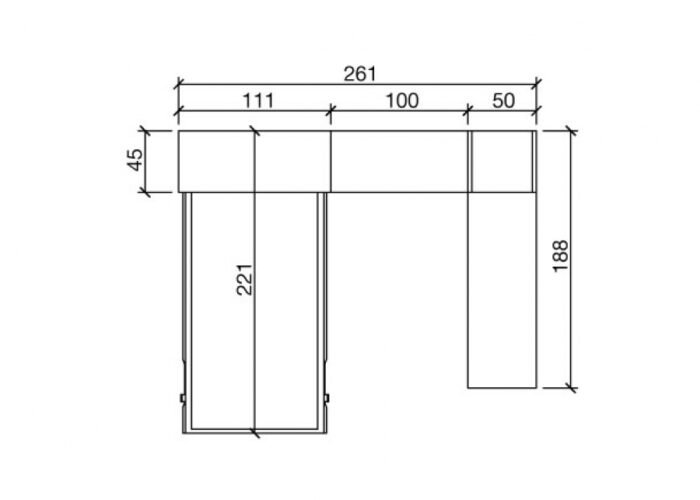 Vertical folding bed plus wardrobe and study area - Image 3