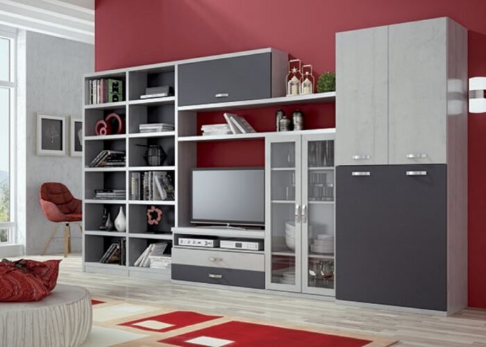 Dining room with fold-down bed and wall composition. - Image 1