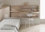Studio with 90 x 190 horizontal folding bed and bookcase. - Image 3