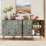 Sideboard Buffet Set of 2, Modern Storage Cabinet with Doors - Image 6
