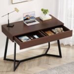 Computer Desk, 47? Study Table Writing Desk with 2 Spacious Drawers - Image 6