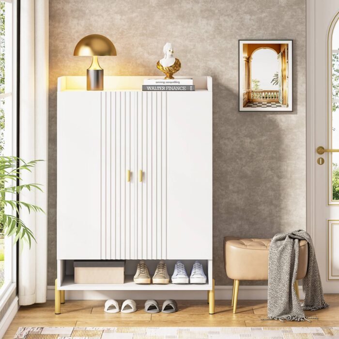 Shoe Cabinet, 6-Tier Shoe Organizer with Adjustable Shelves for Entryway - Image 4