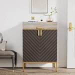 Shoe Cabinet, 4-Tier Shoe Rack Storage Organizer with Drawers - Image 5