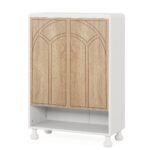 Shoe Cabinet, Modern Wood Shoe Organizer Cabinet with Door - Image 2