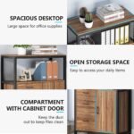 File Cabinet, 3 Drawers Lateral Filing Cabinet with Open Shelves - Image 7