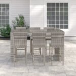 Fernando rattan bar set accommodates 6 people. - Image 2