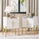 Nightstand, Modern Bedside End Sofa Table with 2 Drawers - Image 9