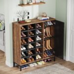 Shoe Cabinet, 6-Tier Shoe Rack with Doors & 23 Cubbies - Image 5