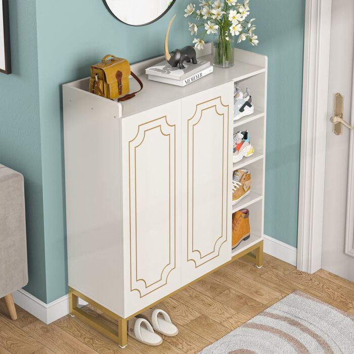 Shoe Cabinet, 20 Pairs Shoe Rack Organizer with Adjustable Shelves - Image 5