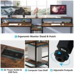Two Person Desk, 93? Double Computer Desk With USB Ports & Power Outlet - Image 5