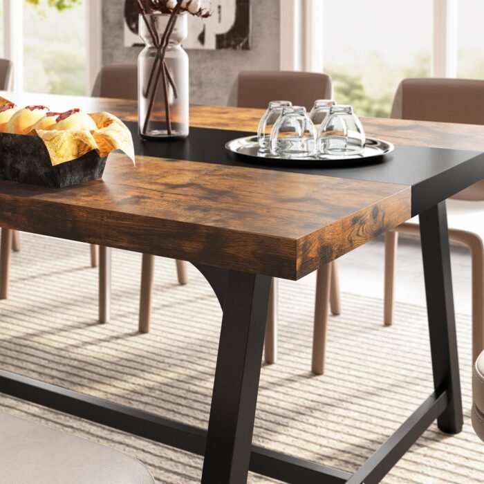 Dining Table for 8 People, 70.87? Rectangular Wood Kitchen Table - Image 6