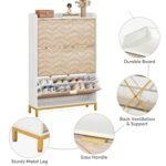 Shoe Cabinet, Modern Shoe Rack Organizer with Door & Drawer - Image 6