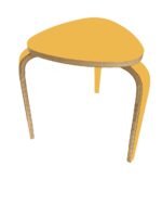triangular shaped Yellow Coffee Table for Living Room Wooden chair Home Furniture for Bedroom Kitchen Office
