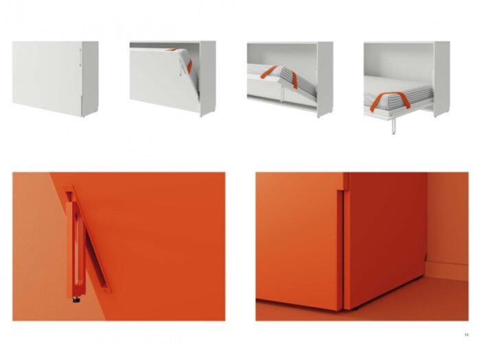 Folding bunk beds with vinyl slate treatment - Image 2